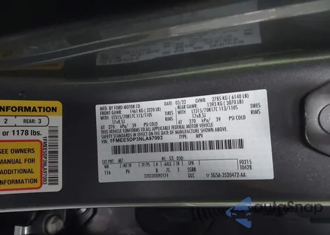 2022 Ford Bronco Wildtrak z USA, uszkodzony, nr VIN 1FMEE5DP3NLA97093